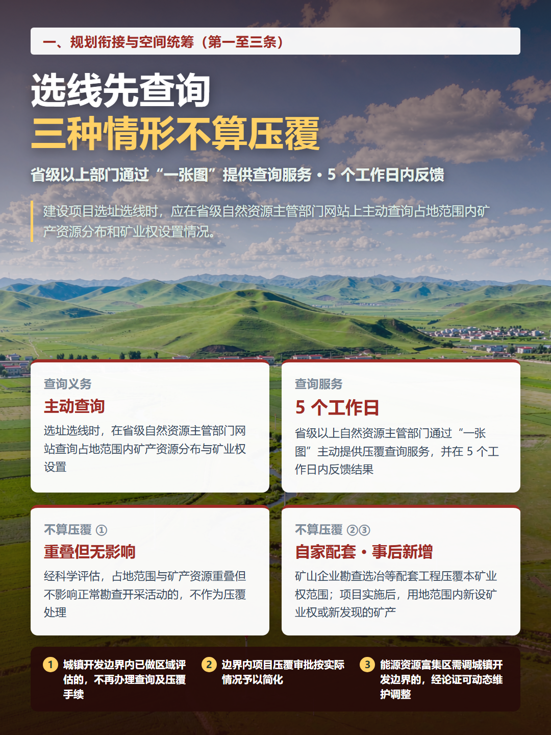 选线先查询:三种情形不算压覆